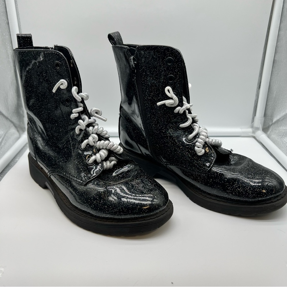 Wonder Nation Black Glitter Kids Boots size‎ 3